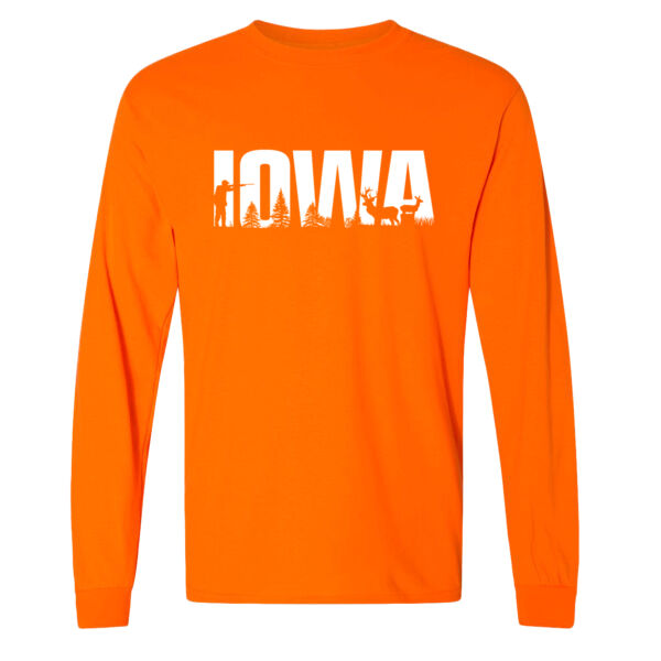 IOWA Deer Hunting DryBlend® 50/50 Long Sleeve T-Shirt Thumbnail