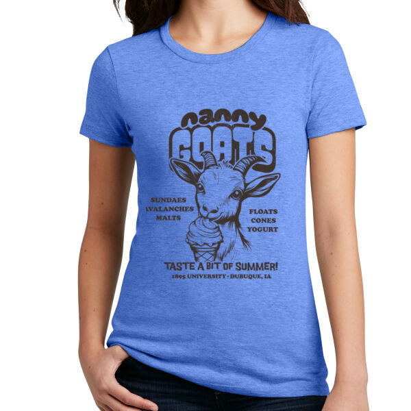 Nanny Goats Womens CVC Throwback T-Shirt Thumbnail