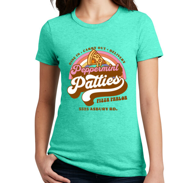 Peppermint Patties Pizza Parlor Women's Throwback T-Shirt Thumbnail