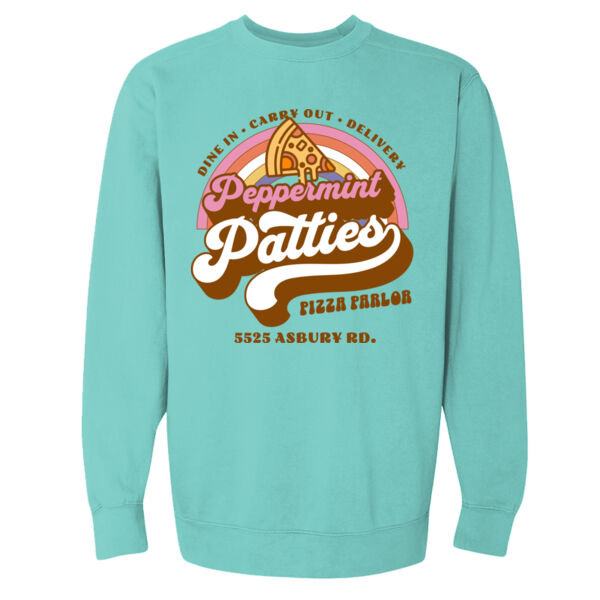 Peppermint Patties Pizza Comfort Colors Garment-Dyed Sweatshirt 2 Thumbnail