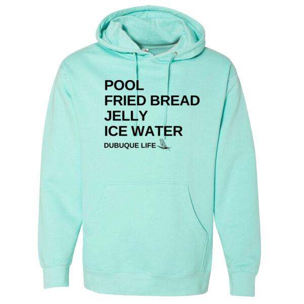 Pool, Fried Bread, Jelly, Ice Water Throwback Hoodie Thumbnail