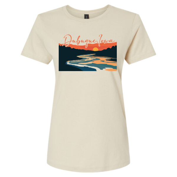 Dubuque, Heart of the Mississippi Retro Women's T-Shirt Thumbnail