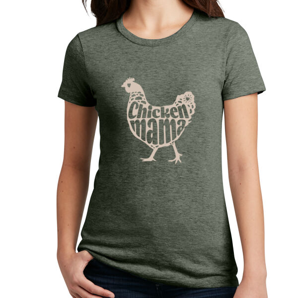 "Chicken Mama" Women’s Perfect Blend CVC Tee Thumbnail