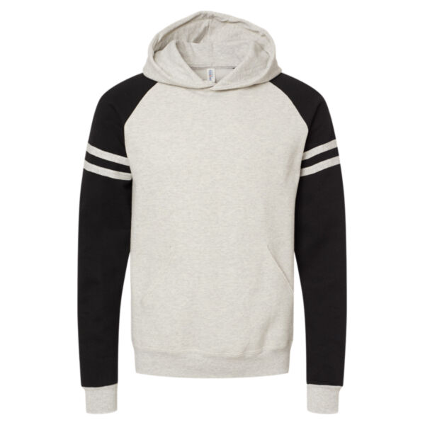 Unisex Nublend® Varsity Colorblocked Raglan Hooded Sweatshirt Thumbnail