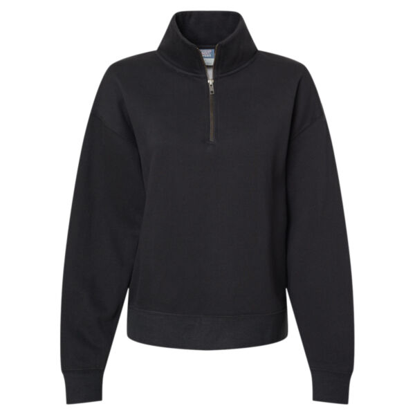 Women's Sueded Fleece Quarter-Zip Sweatshirt Thumbnail
