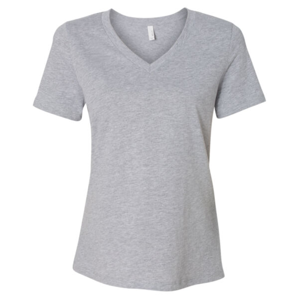 Women's Relaxed Heather CVC V-Neck Tee Thumbnail