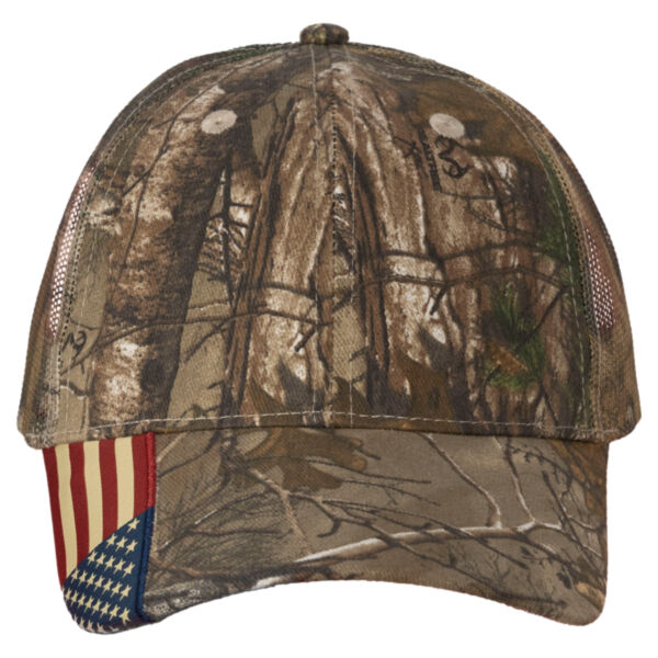 Camo Woven USA Flag Mesh Cap Thumbnail