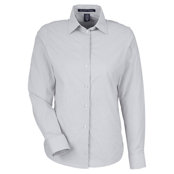 Women's CrownLux Performance® Microstripe Dress Shirt Thumbnail