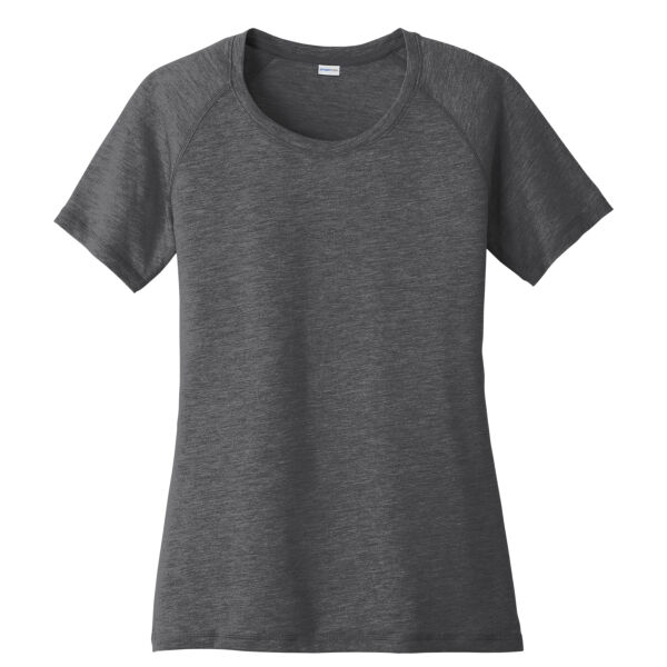 Women's PosiCharge ® Tri Blend Wicking Scoop Neck Raglan Tee Thumbnail