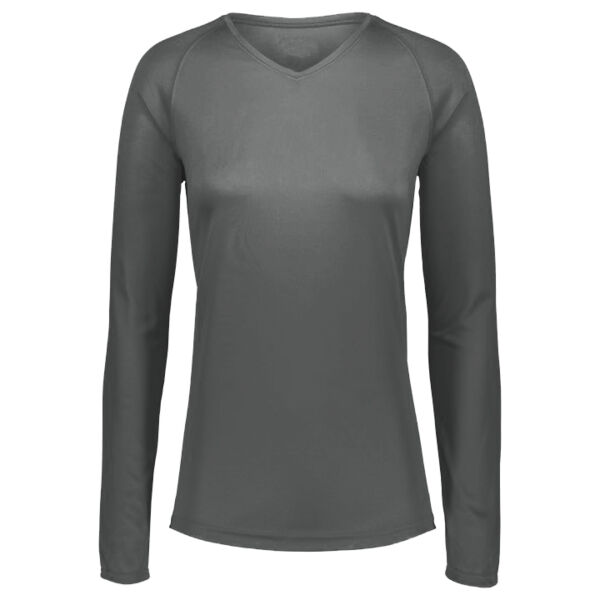 Women's Attain Wicking Long Sleeve V-Neck T-Shirt Thumbnail