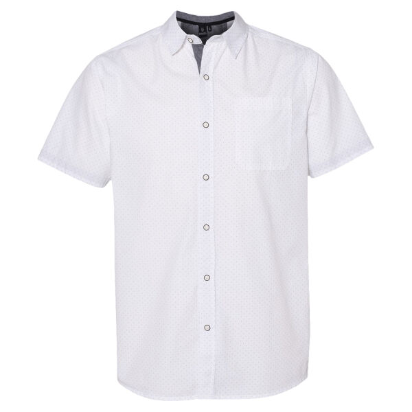 Men's Peached Printed Poplin Short Sleeve Shirt Thumbnail