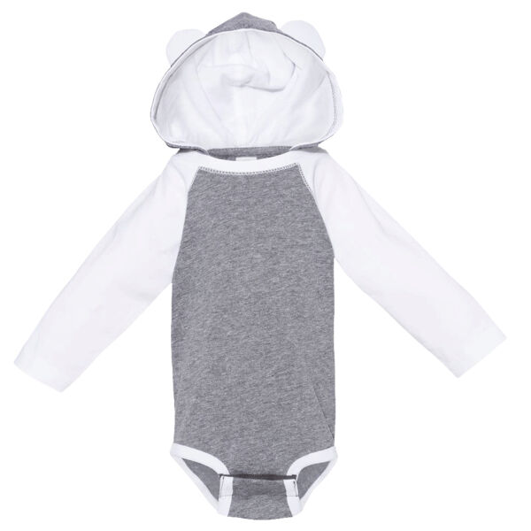 Infant Fine Jersey Character Hooded Long Sleeve Bodysuit with Ears Thumbnail
