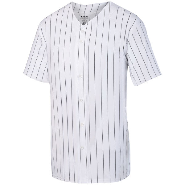 Unisex Pinstripe Full Button Baseball Jersey Thumbnail