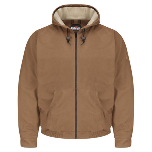 Men's Tall Brown Duck Hooded Jacket - EXCEL FR® ComforTouch Thumbnail