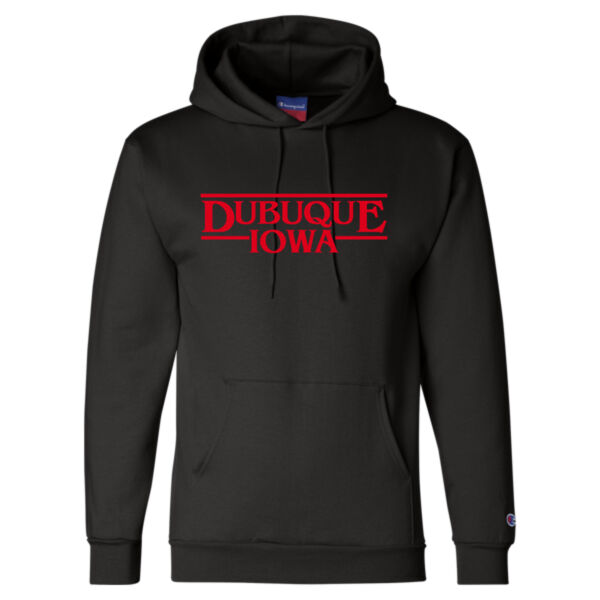 Stranger Dubuque Things Retro Champion Hoodie Thumbnail