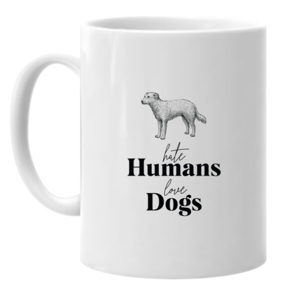 Hate Humans, Love Dogs Vintage 11oz. Mug Thumbnail