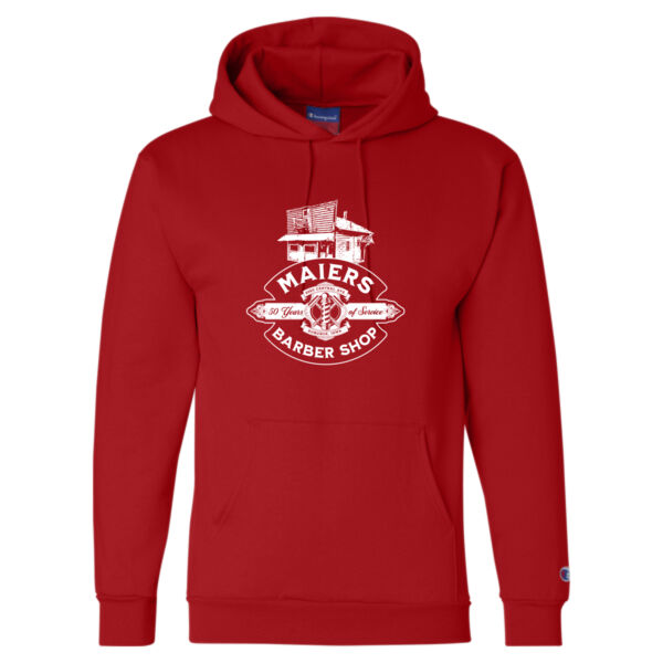 Maiers Barber Shop Throwback Champion Hoodie Thumbnail