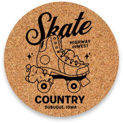 Skate Country Corkboard Coasters Set (4pc) Thumbnail