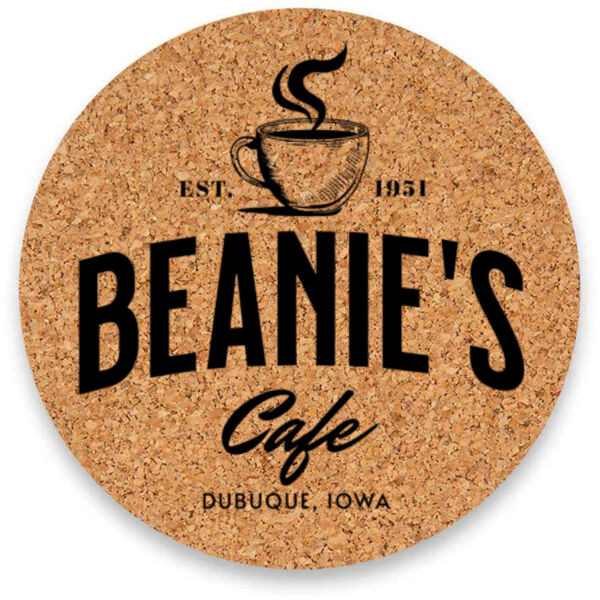 Beanie's Cafe Corkboard Coasters Set (4pc) Thumbnail