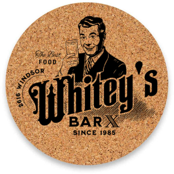 Whitey's Bar X Corkboard Coasters Set (4pc) Thumbnail