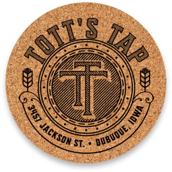 Tott's Tap Corkboard Coasters Set (4pc) Thumbnail