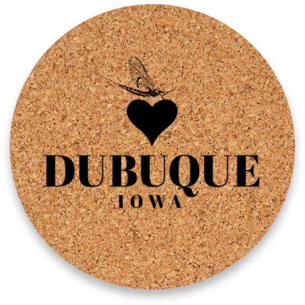 I Love Dubuque Fish Fly Coasters Set (4pc) 2 Thumbnail