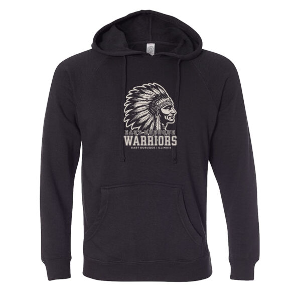 East Dubuque Warriors School Special Blend Raglan Hooded Sweatshirt Thumbnail