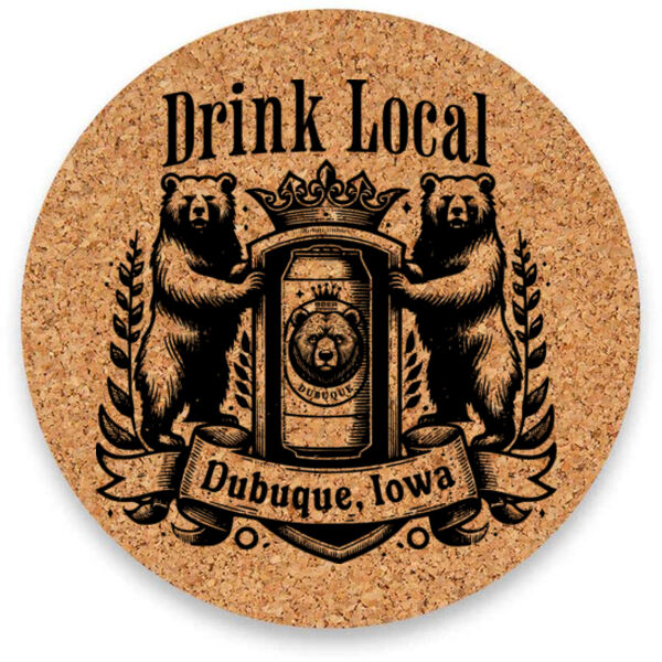 Drink Local Dubuque Throwback Coaster Set (4pc) Thumbnail