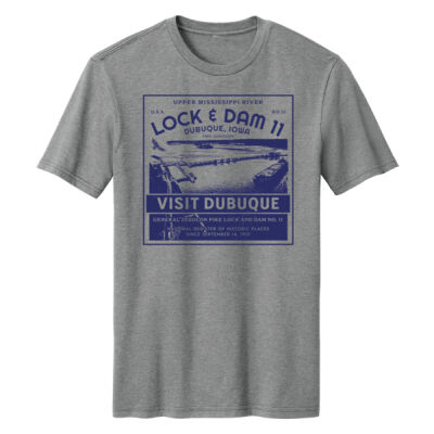 Lock & Dam 11, Dubuque, Iowa Throwback Shirt Thumbnail