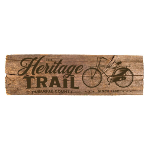 Heritage Trail Bike Engraved Vintage Sign Thumbnail