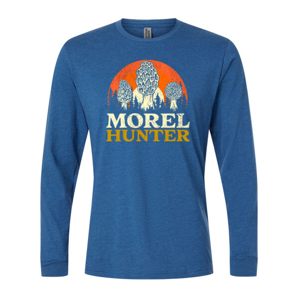 Morel Hunter Retro CVC Long Sleeve T-Shirt Thumbnail