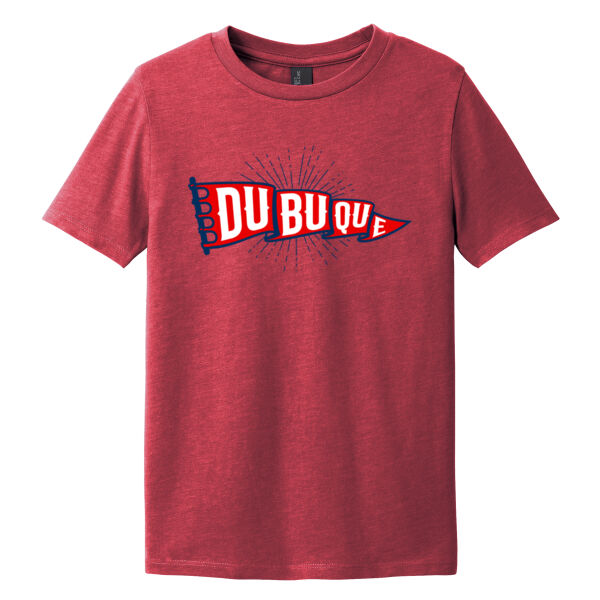 Dubuque, Iowa Flag Banner Youth Comfort Tee Thumbnail