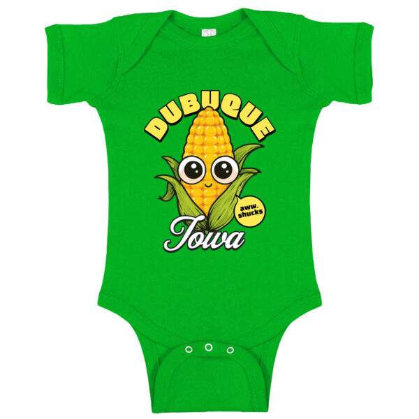 Dubuque, Iowa Aww Shucks Corn Infant Short Sleeve Baby Rib Bodysuit Thumbnail