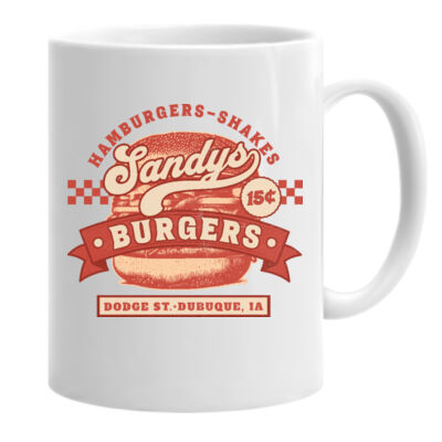 Sandy's Burgers 15oz Ceramic Mug Thumbnail