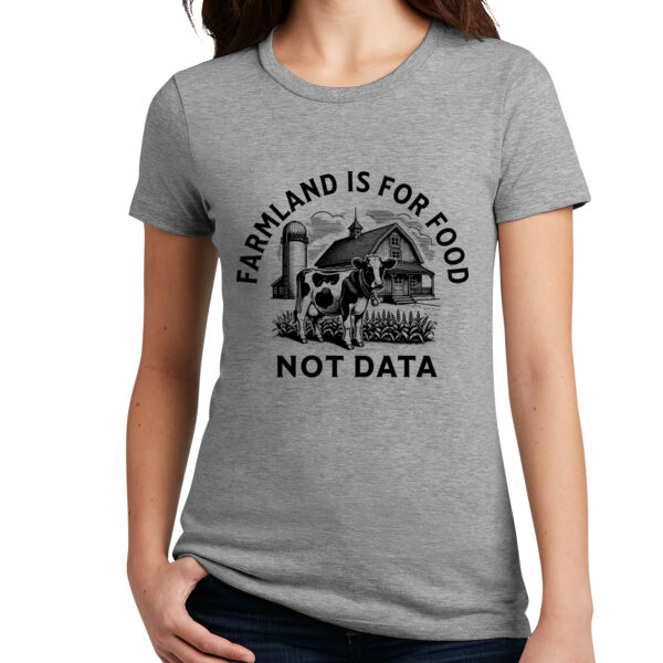 Farmland is for FOOD Not Data Women's T-Shirt Thumbnail
