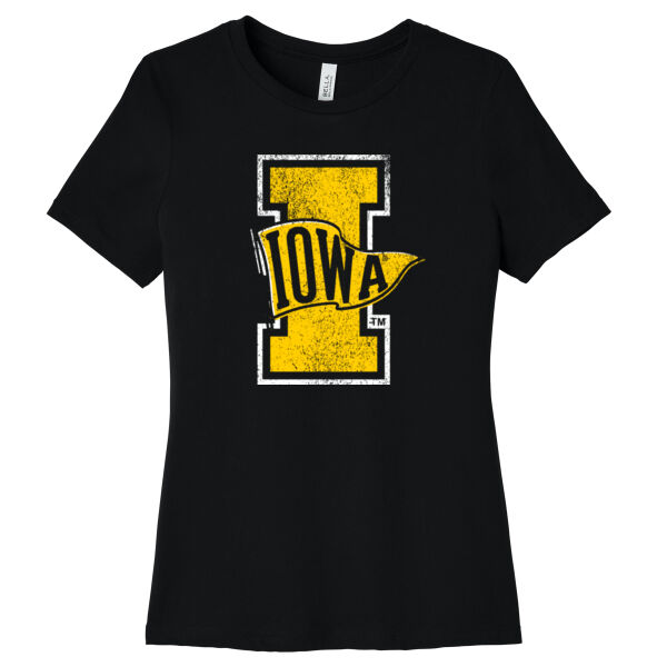 Iowa Hawkeyes Retro Flag Women's Relaxed Tee Thumbnail