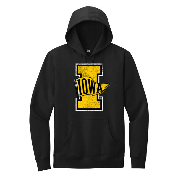 Iowa Hawkeyes Retro Flag Fleece Black Hoodie Thumbnail