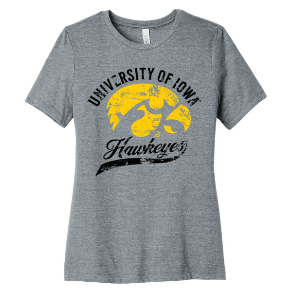 University of Iowa Hawkeyes Cracked Women's Relaxed Tee Thumbnail