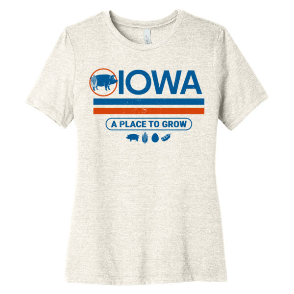 IOWA: A Place To Grow Women's Retro T-Shirt Thumbnail