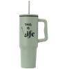 40 oz. Stainless Steel Tumbler with Plastic Liner and Straw Thumbnail